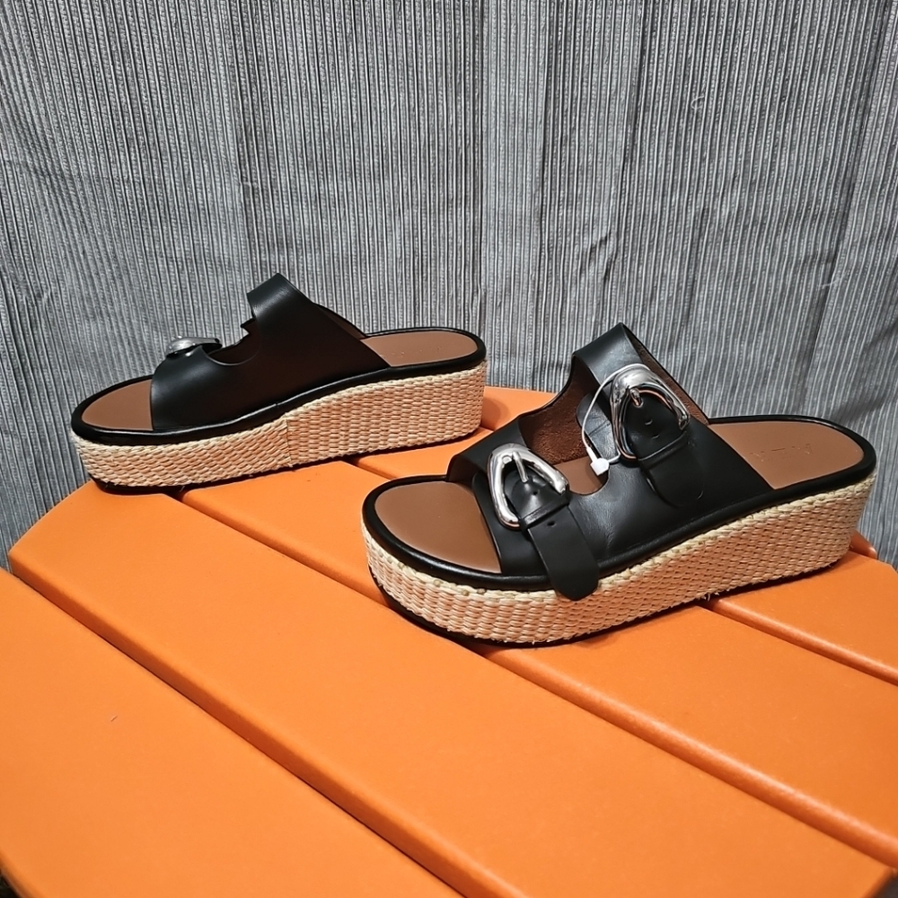 Aerosoles Darcy Wedge Platform Double Buckle Sandal Women’s 7M NWOT Condition